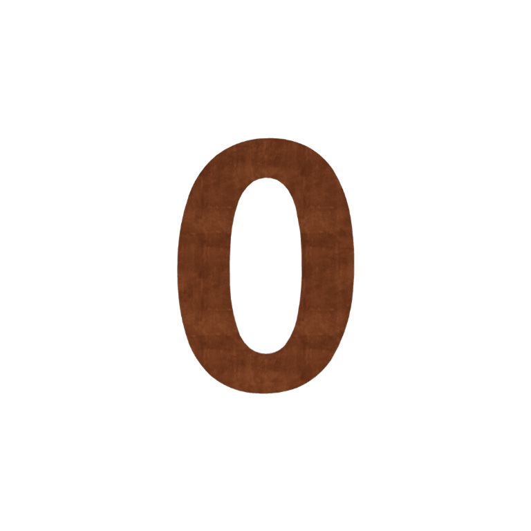 Αριθμός από ατσάλι corten 0 - 80 cm