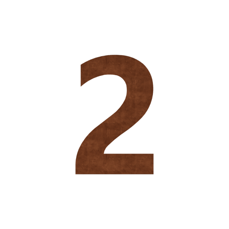 Αριθμός οδων από χάλυβα Corten 2 - 9,8 x 15 cm