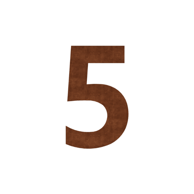 Αριθμός από ατσάλι corten 5 - 15 cm