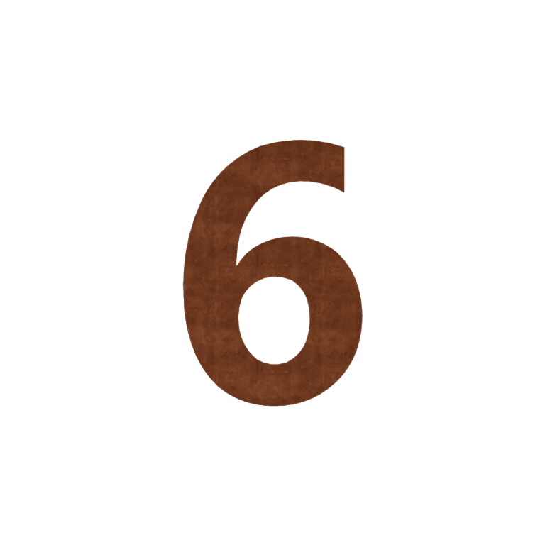 Αριθμός από ατσάλι corten 6 - 30 cm