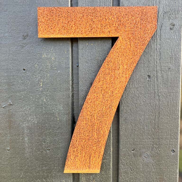 Αριθμός από ατσάλι corten 7 - 30 cm