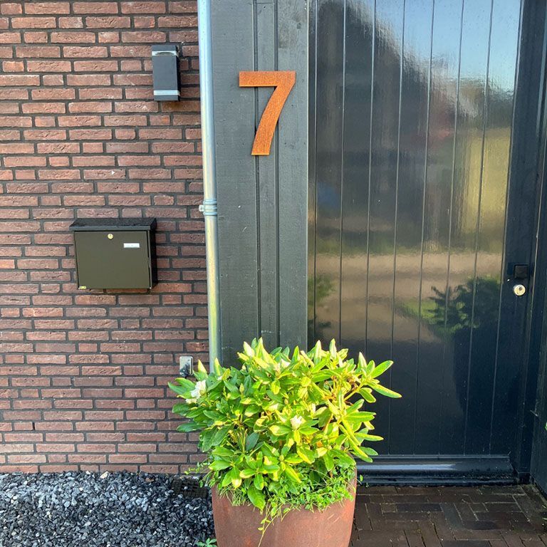 Αριθμός από ατσάλι corten 7 - 30 cm