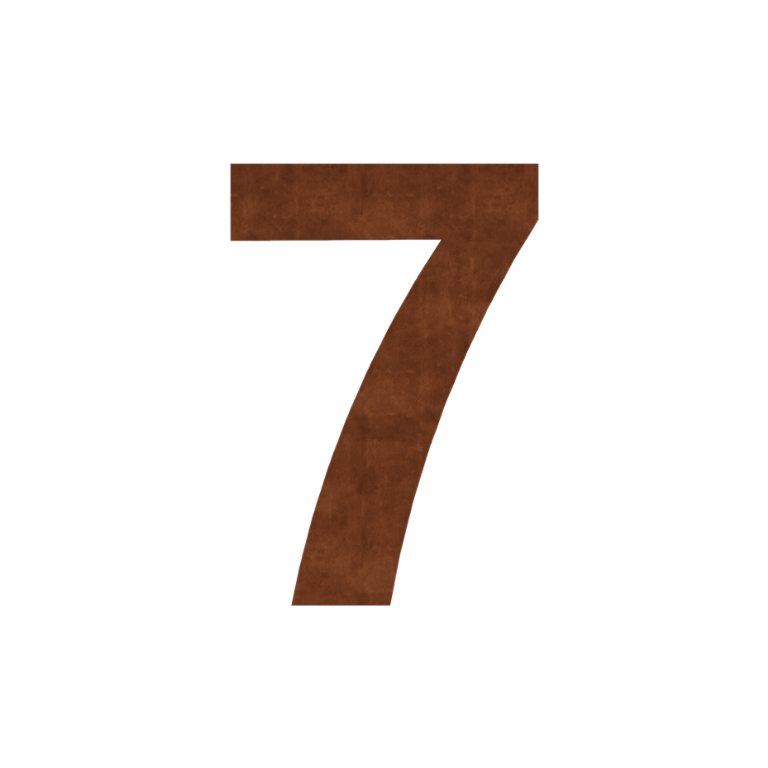 Αριθμός από ατσάλι corten 7 - 50 cm