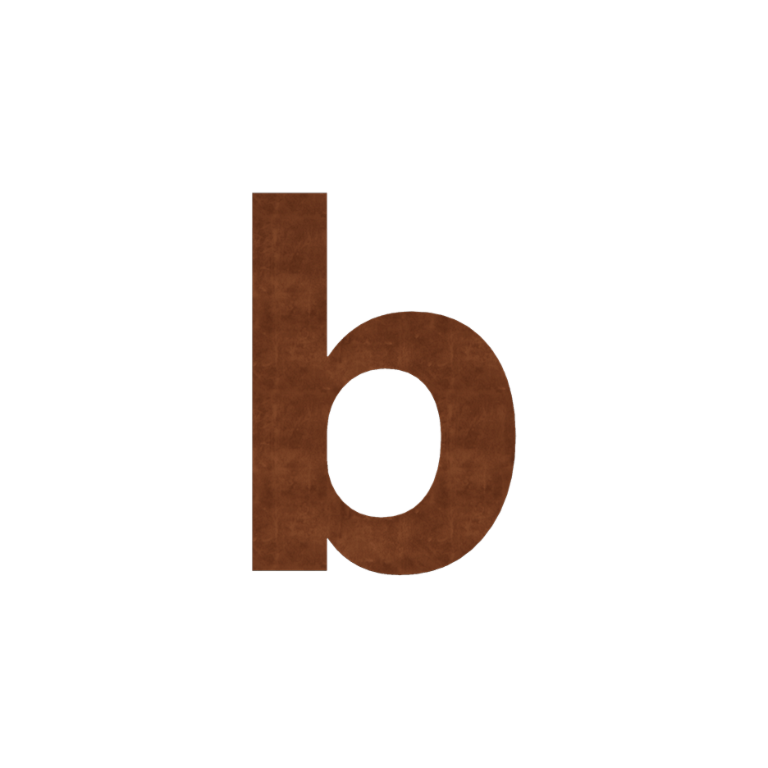 Αριθμός από ατσάλι corten b - 22 cm