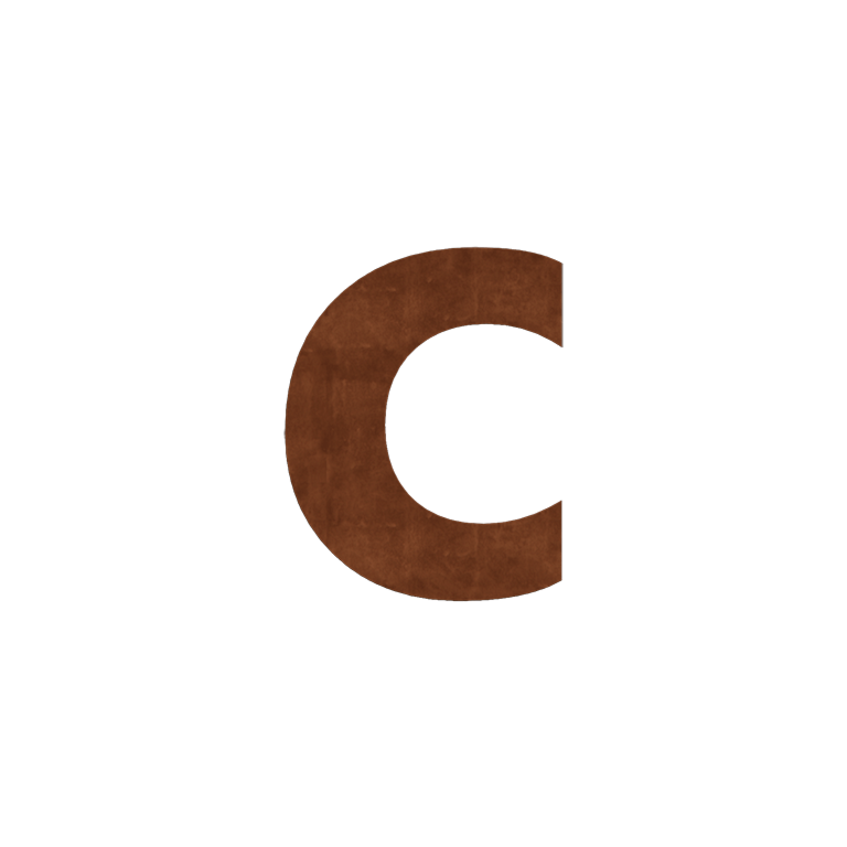 Αριθμός από ατσάλι corten c - 30 cm