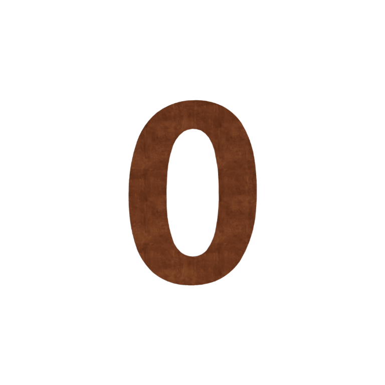 αριθμός σπιτιού Χάλυβας Corten (πλάκα) 0 - 15 cm