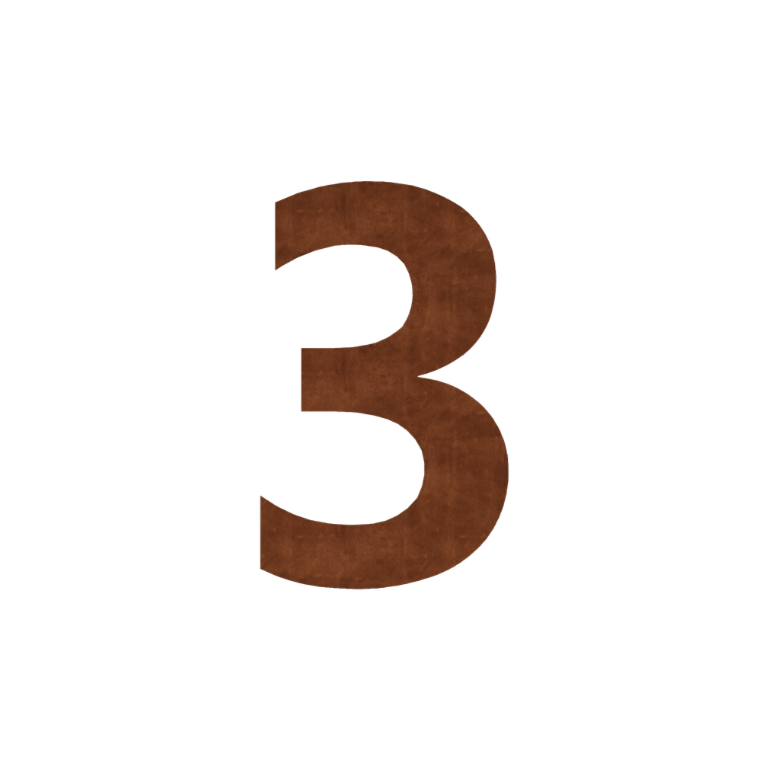 αριθμός σπιτιού Χάλυβας Corten (πλάκα) 3 - 15 cm