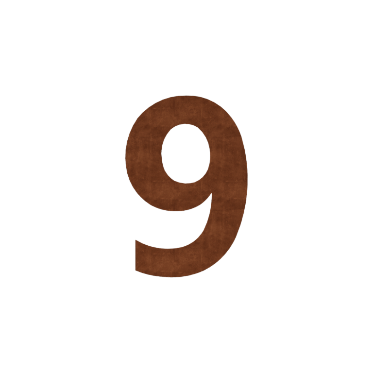 αριθμός σπιτιού Χάλυβας Corten (πλάκα) 9 - 15 cm
