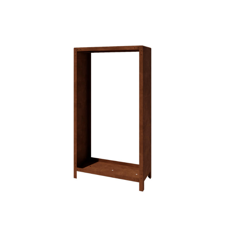 Ραφιέρα καυσόξυλων από ατσάλι corten Indiana 180 x 100 x 40 cm