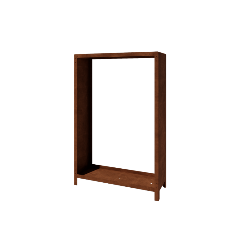 Ραφιέρα καυσόξυλων από ατσάλι corten Indiana 180 x 120 x 40 cm
