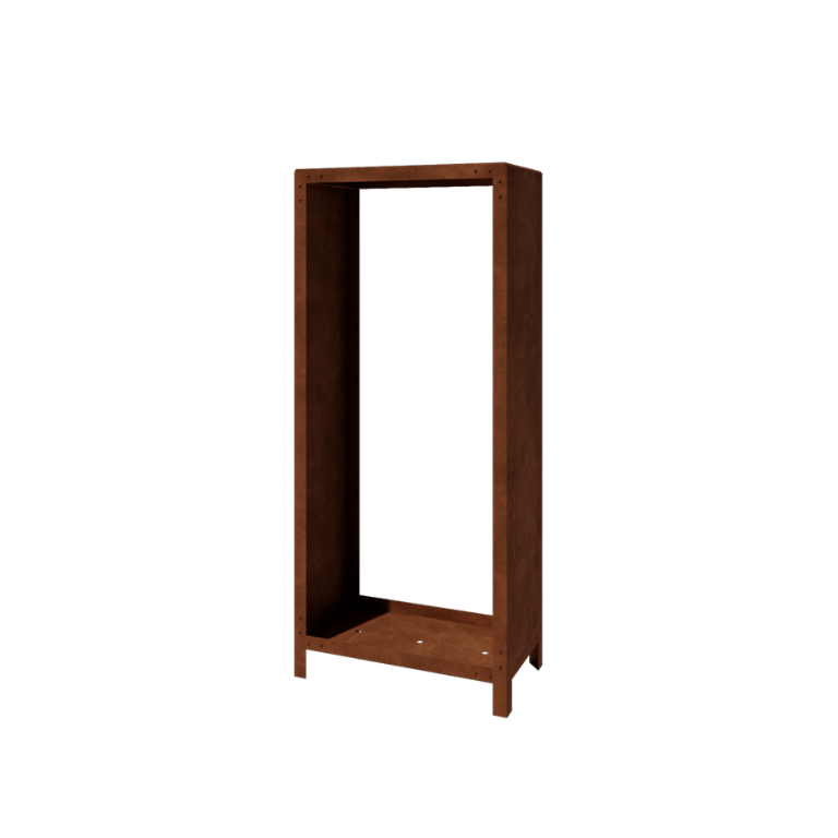 Αποθήκευση ξύλου από χάλυβα Corten - Indiana - 80 x 40 x 180 cm
