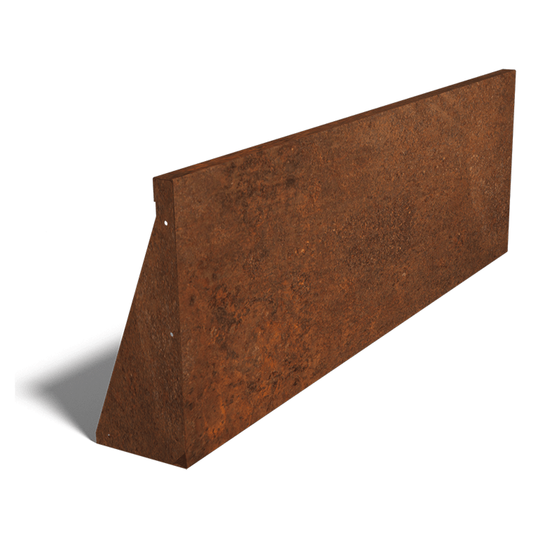 Τοιχίο αντιστήριξης από ατσάλι corten ίσιο 150 cm (ύψος 50 cm)