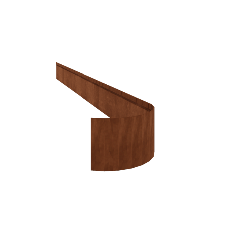 Χωρίσματα γκαζόν από ατσάλι corten επίπεδο FLEX 23 cm (μήκος 240 cm)
