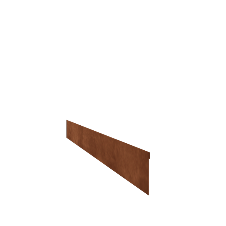 Χωρίσματα γκαζόν από ατσάλι corten επίπεδο 13 cm (μήκος 240 cm)