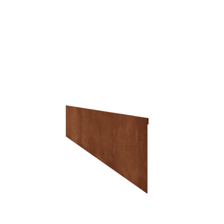 Χωρίσματα γκαζόν από ατσάλι corten επίπεδο 23 cm (μήκος 240 cm)