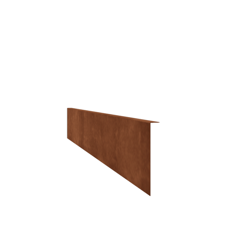 Χωρίσματα γκαζόν από ατσάλι corten γωνιακό 22 cm (μήκος 240 cm)
