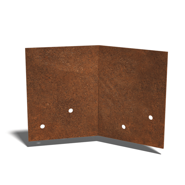 βάση σύνδεσης Χάλυβας Corten 45º στρώμα 12 - 15 cm