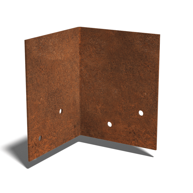 βάση σύνδεσης Corten steel 90º medium 22 - 25 cm