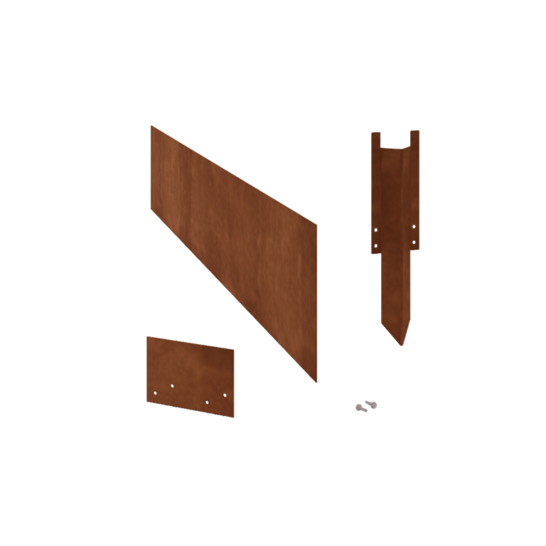 Μπορντούρα κήπου από χάλυβα Corten - Ίσιο -  Ύψος 25 cm - Plíres set 15 μέτρα