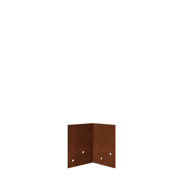 βάση σύνδεσης Στρώμα χάλυβα Corten 90º 12 - 15 cm
