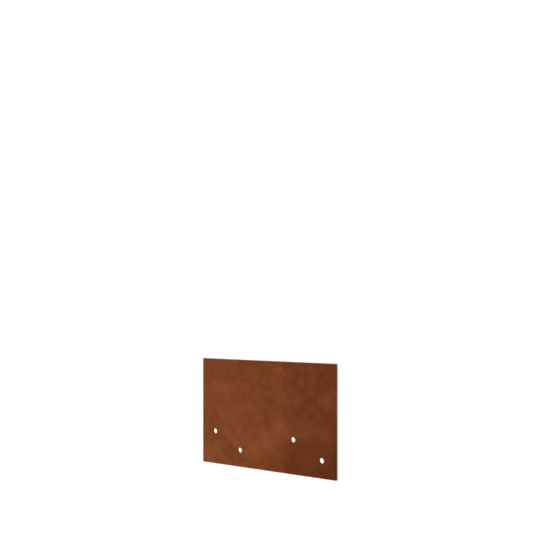 βάση σύνδεσης ίσιο Στρώμα χάλυβα Corten 12 - 15 cm