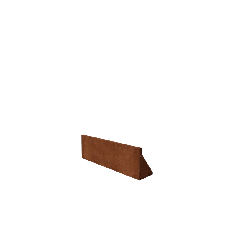 Τοίχος συγκράτησης από χάλυβα Corten - Ίσιο - 100 x 30 cm