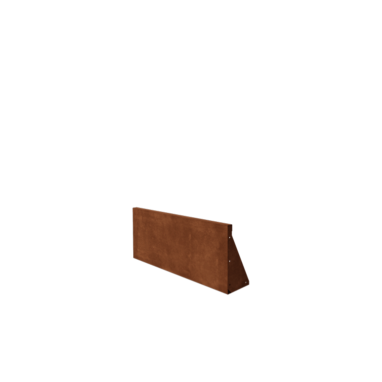 Τοίχος συγκράτησης από χάλυβα Corten - Ίσιο - 100 x 40 cm