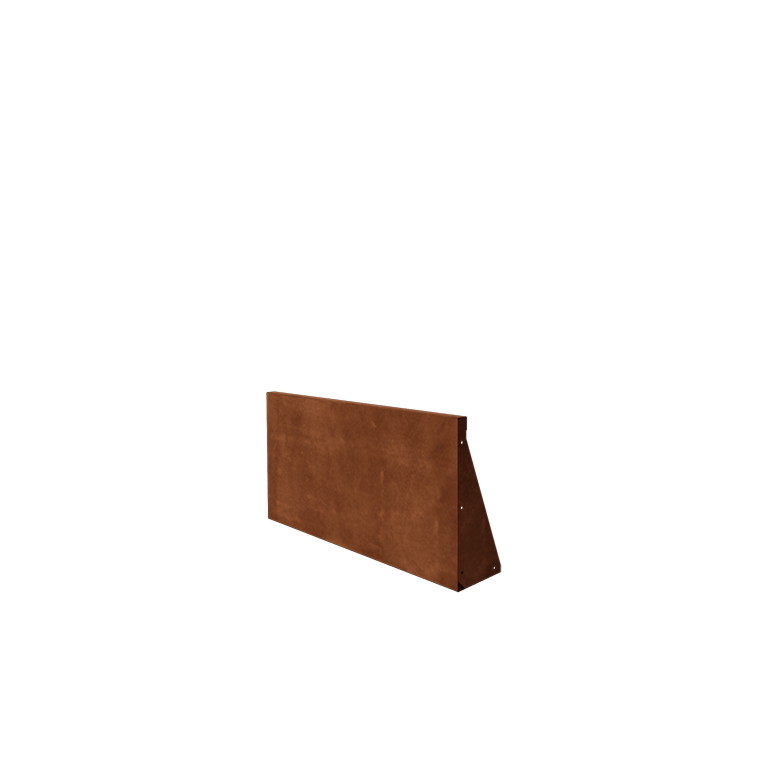 Τοίχος συγκράτησης από χάλυβα Corten - Ίσιο - 100 x 50 cm