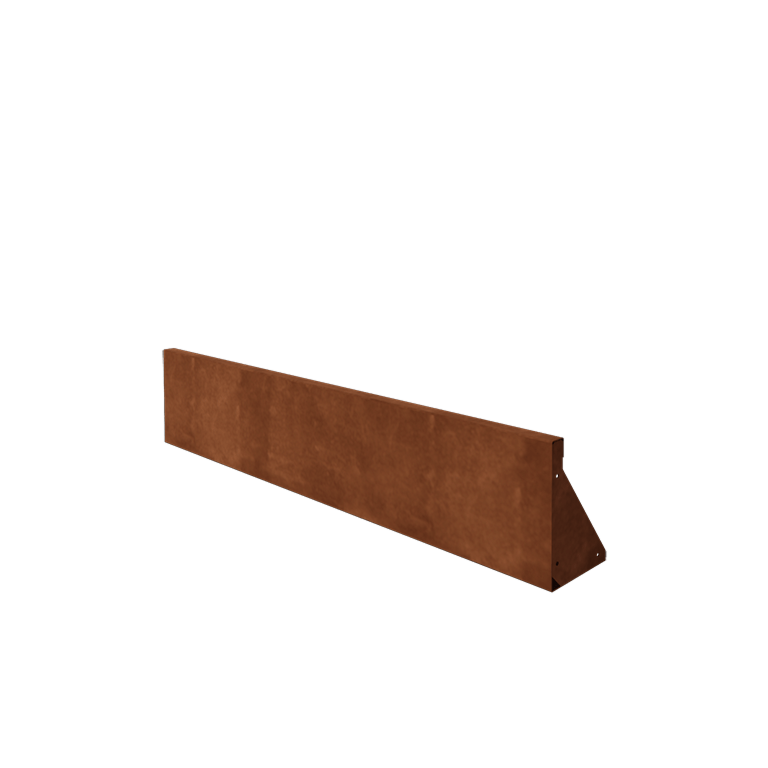 Τοίχος συγκράτησης από χάλυβα Corten - Ίσιο - 150 x 30 cm