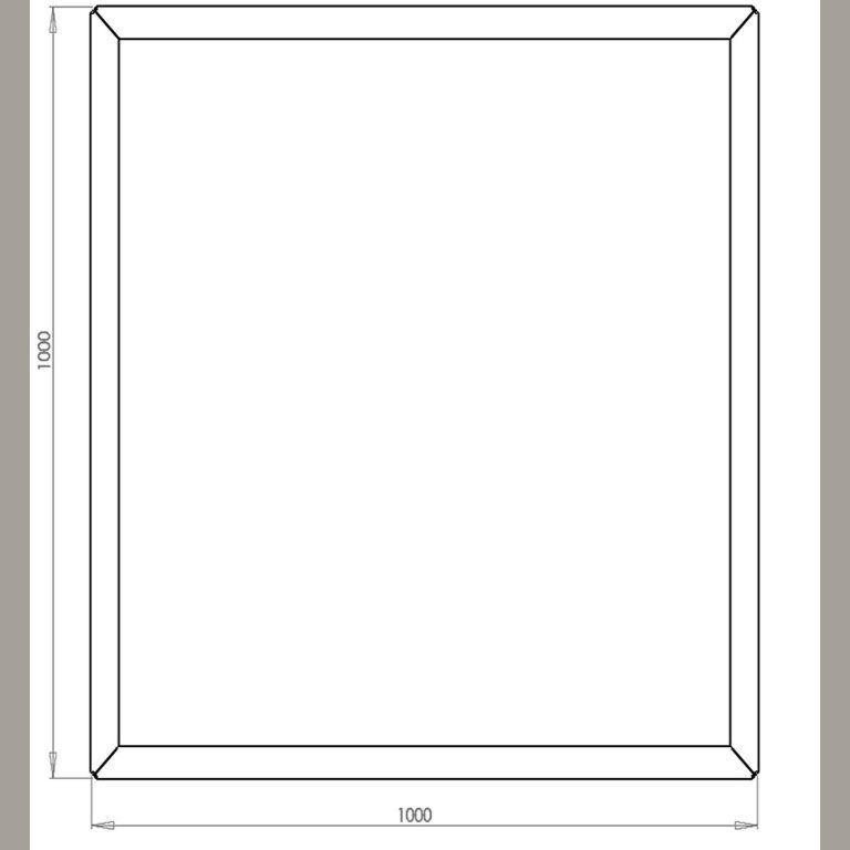 Ζαρντινιέρα από χάλυβα corten Μαϊάμι 100 x 100 cm