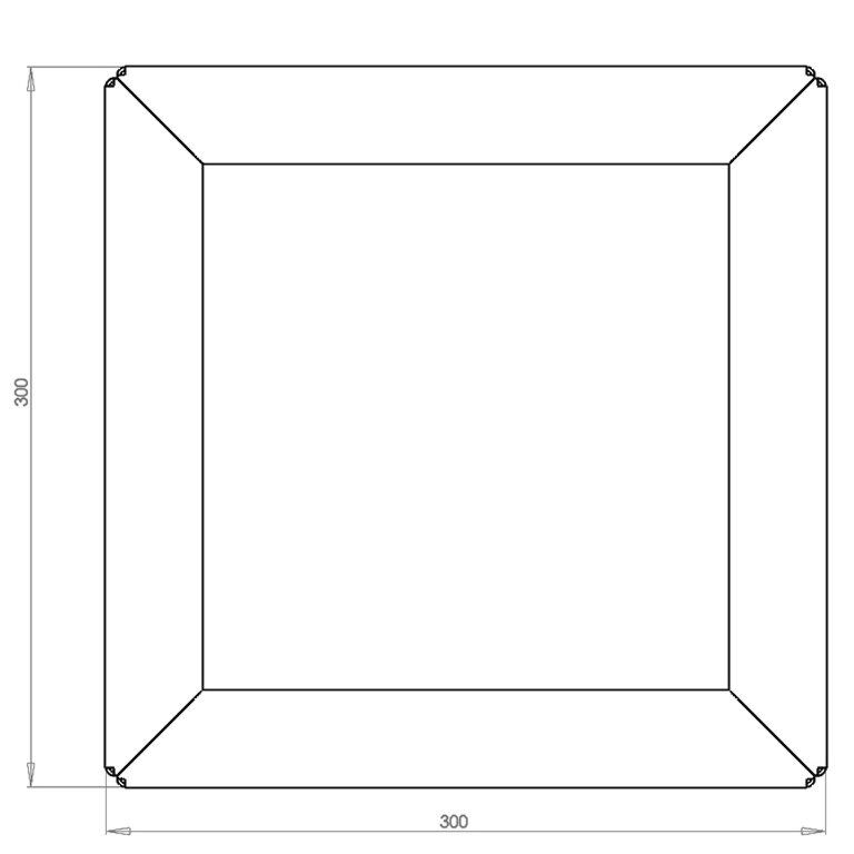 Ζαρντινιέρα από χάλυβα corten Μαϊάμι 30 x 30 cm