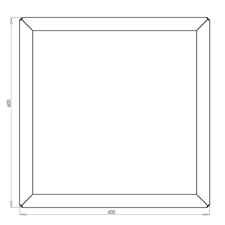 Ζαρντινιέρα από χάλυβα corten Μαϊάμι 60 x 60 cm