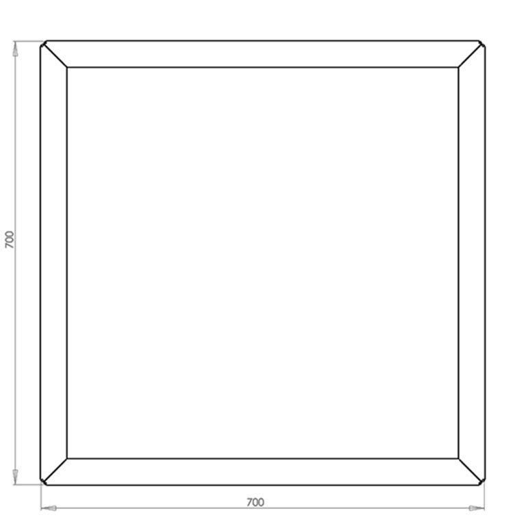 Ζαρντινιέρα από χάλυβα corten Μαϊάμι 70 x 70 cm