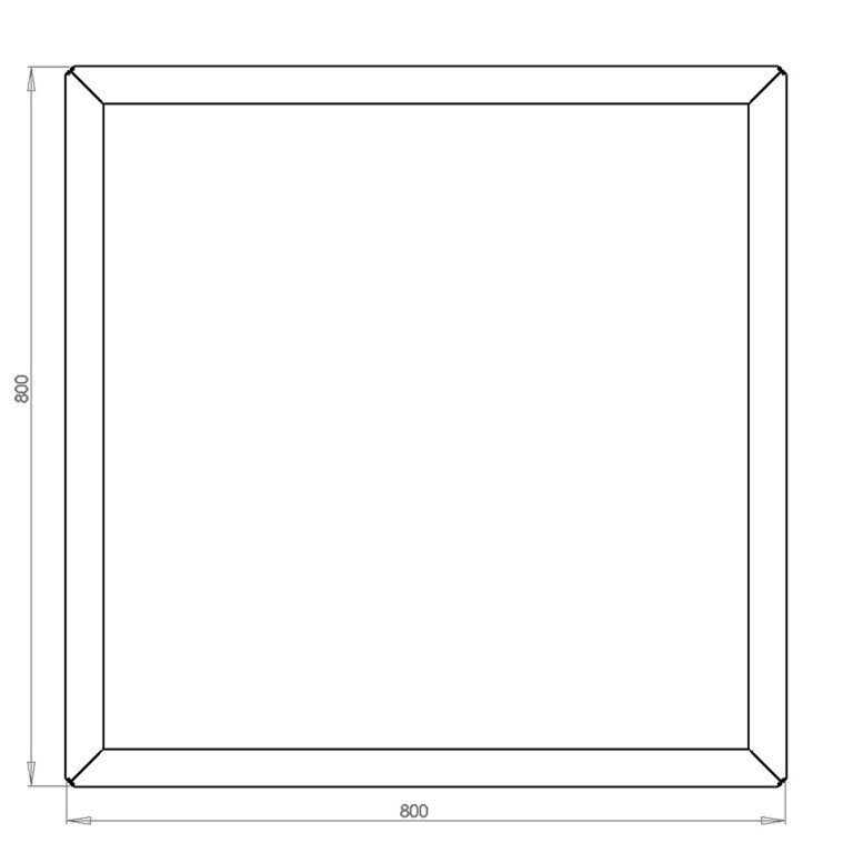 Ζαρντινιέρα από χάλυβα corten Μαϊάμι 80 x 80 cm