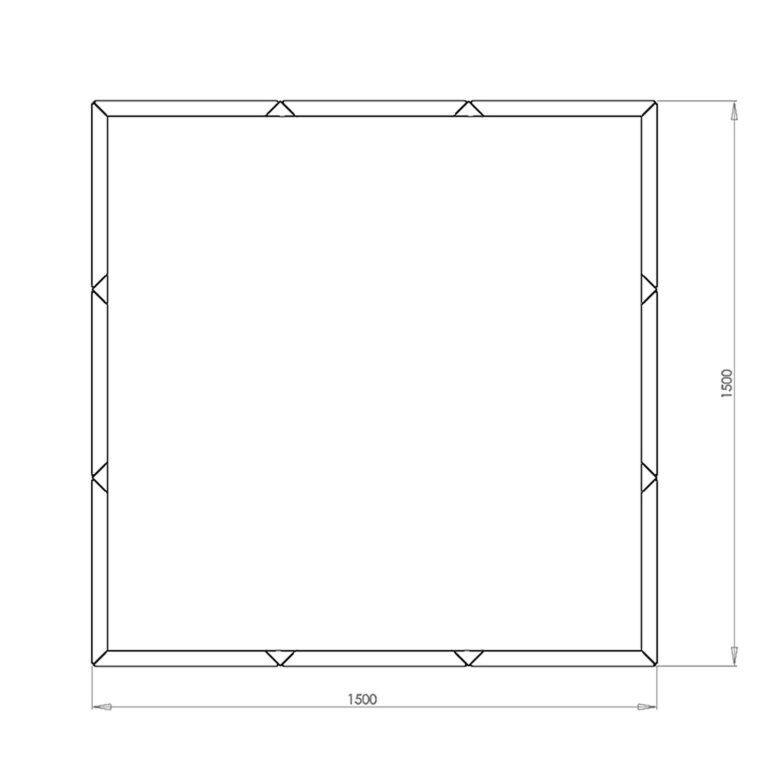 Ζαρντινιέρα από χάλυβα corten Μαϊάμι xxl 150 x 150 cm
