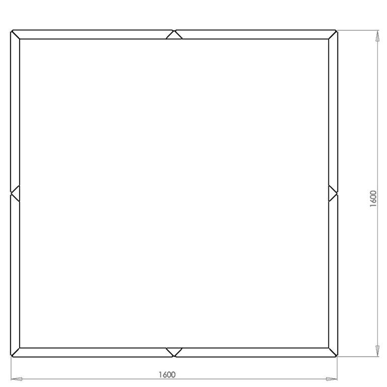 Ζαρντινιέρα από χάλυβα corten Μαϊάμι xxl 160 x 160 cm
