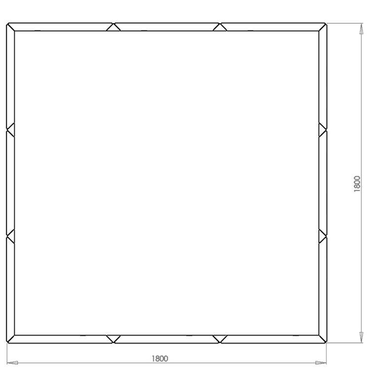 Ζαρντινιέρα από χάλυβα corten Μαϊάμι xxl 180 x 180 cm
