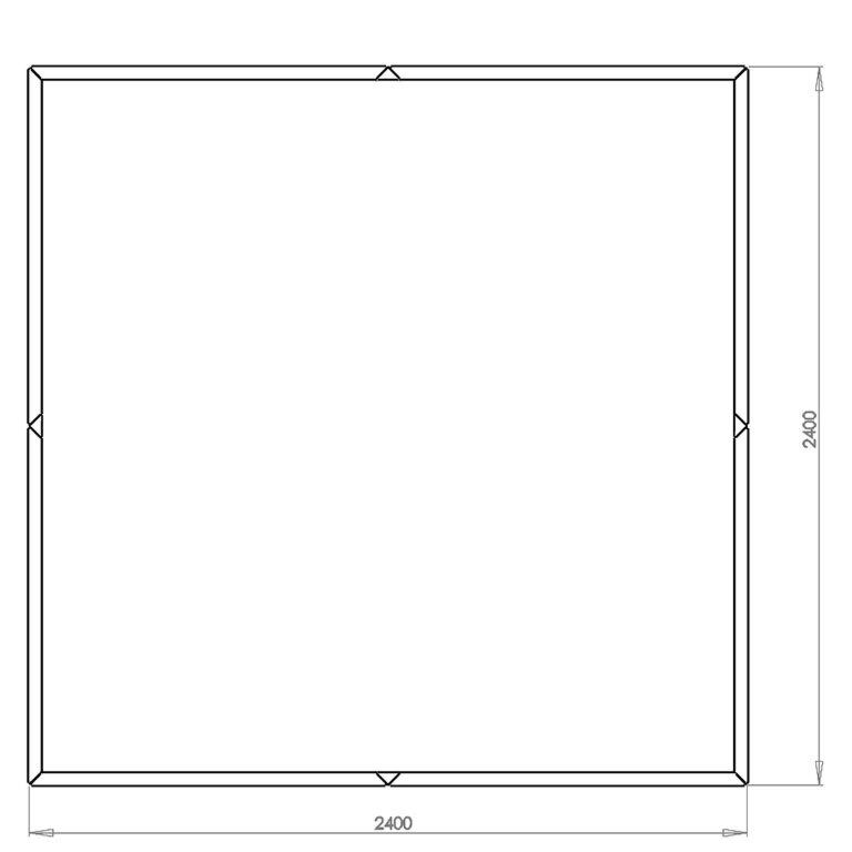 Ζαρντινιέρα από χάλυβα corten Μαϊάμι xxl 240 x 240 cm
