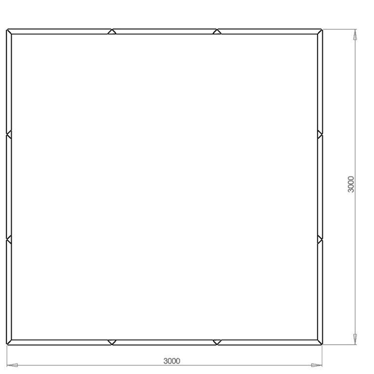 Ζαρντινιέρα από χάλυβα corten Μαϊάμι xxl 300 x 300 cm