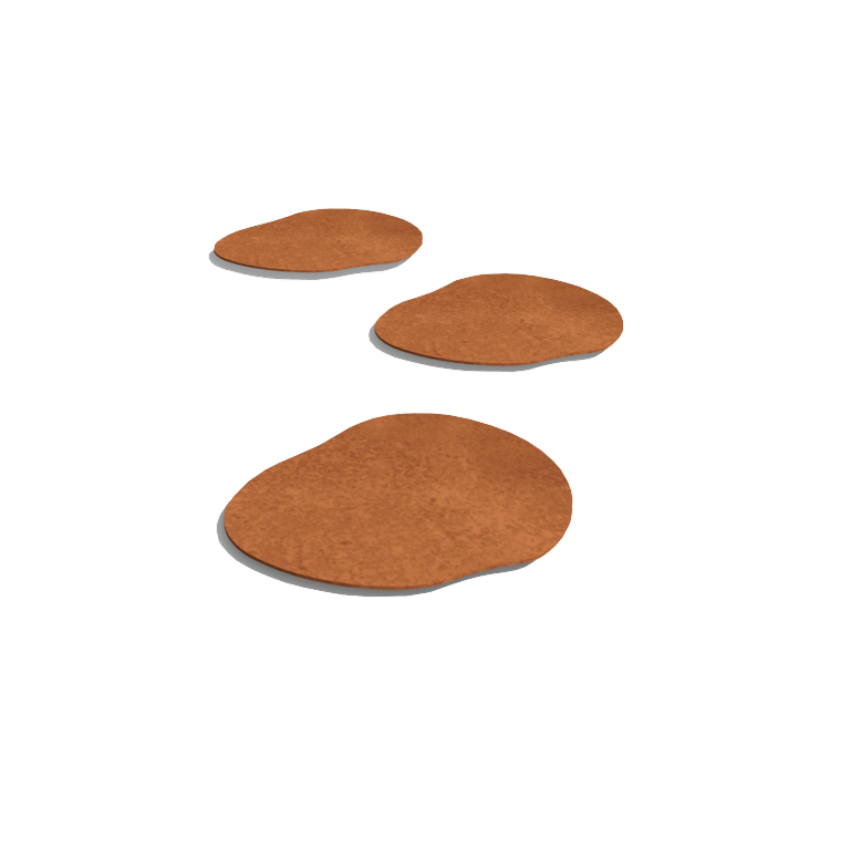 Πλάκα από ατσάλι corten Οργανική 30 x 30 cm