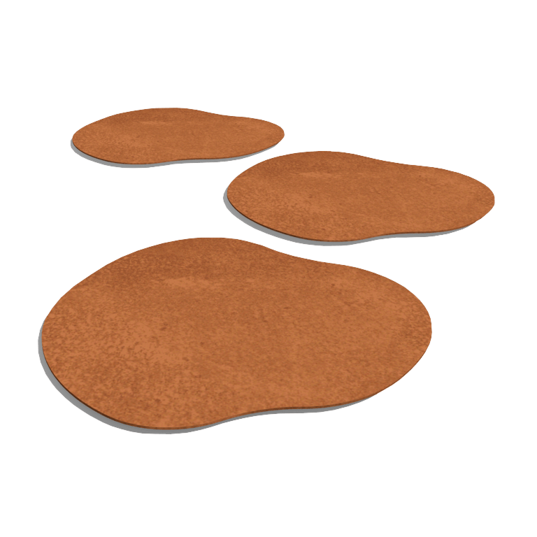 Πλάκα από ατσάλι corten Οργανική 50 x 50 cm