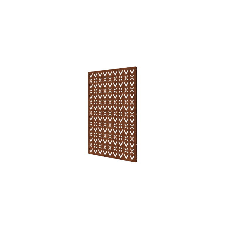 Πάνελ από ατσάλι corten μοτίβο οροφής σύνθεση 1 120 x 6 x 190 cm