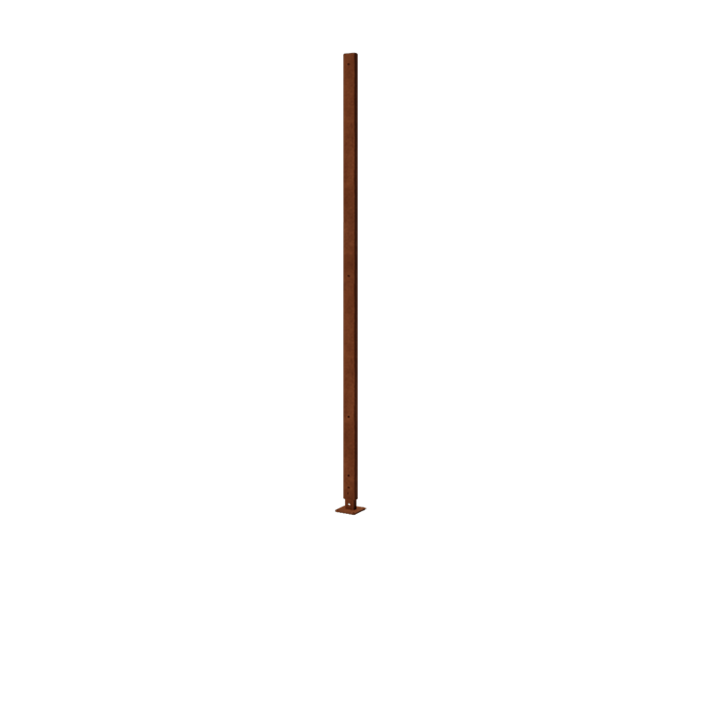 Βάση από ατσάλι Corten - Ίσιο με βάση στήριξης - 190 x 6 x 3 cm