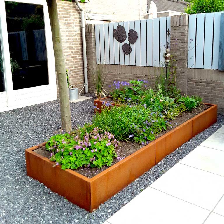 Ζαρντινιέρα από χάλυβα corten Κάνσας 100