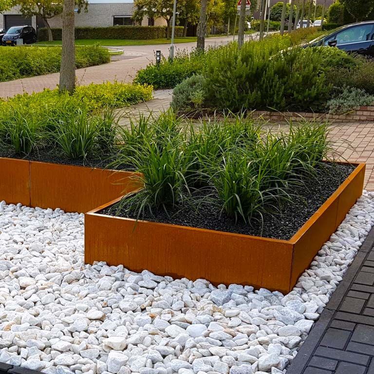 Ζαρντινιέρα από χάλυβα corten Κάνσας 120