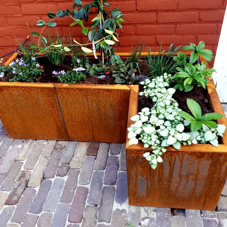Ζαρντινιέρα από χάλυβα corten Κάνσας 40
