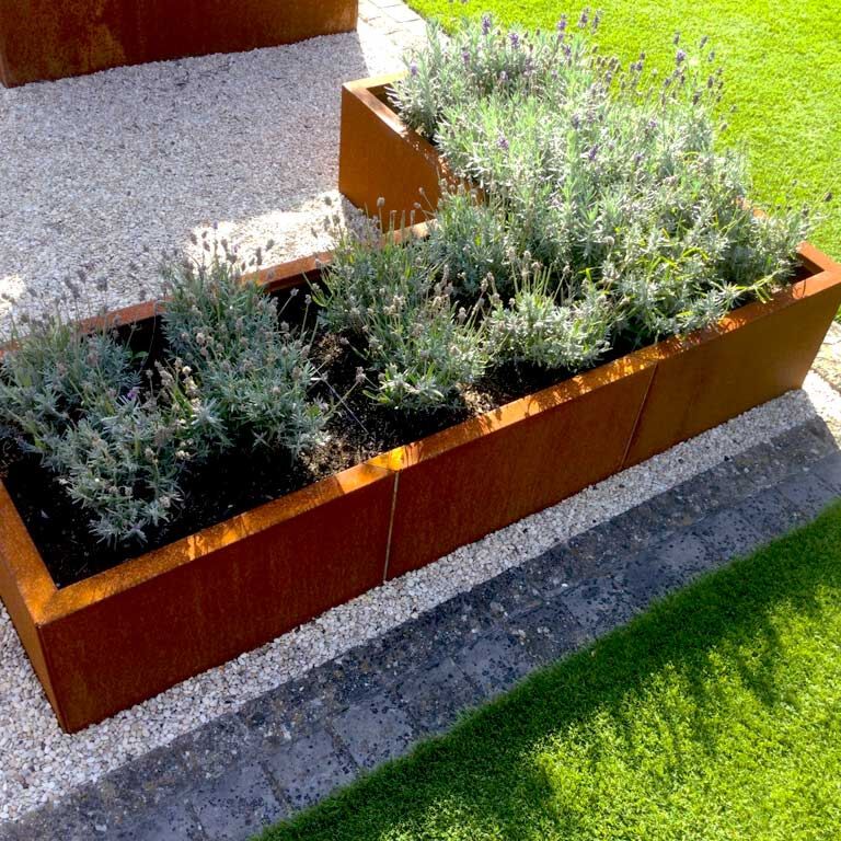Ζαρντινιέρα από χάλυβα corten Κάνσας 70