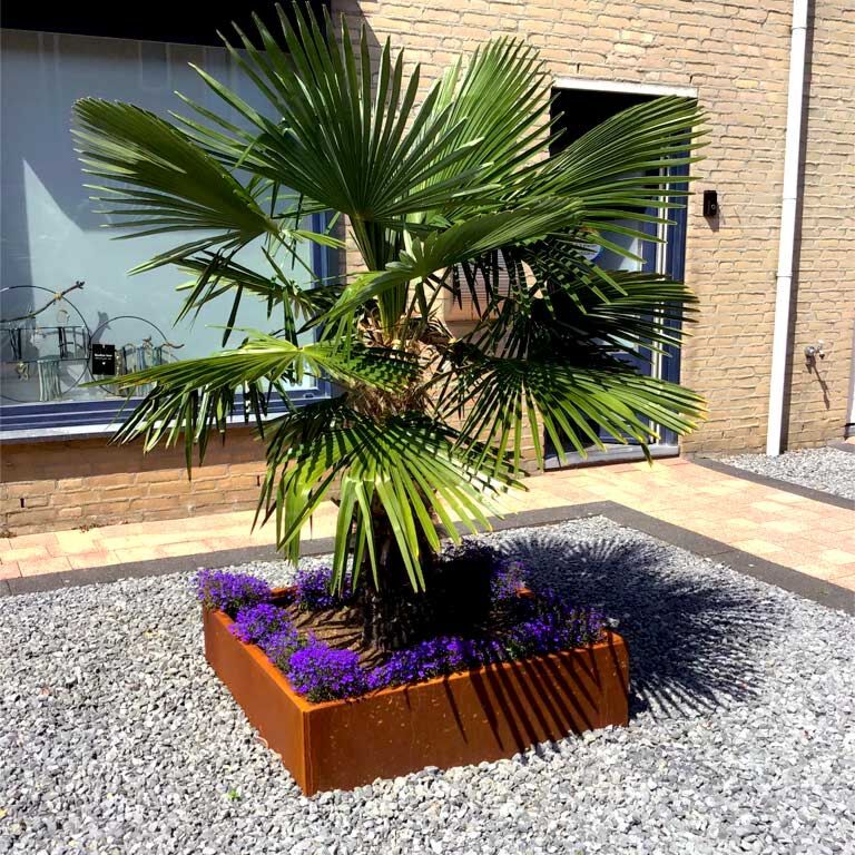 Ζαρντινιέρα από χάλυβα corten Μαϊάμι 100 x 100 cm