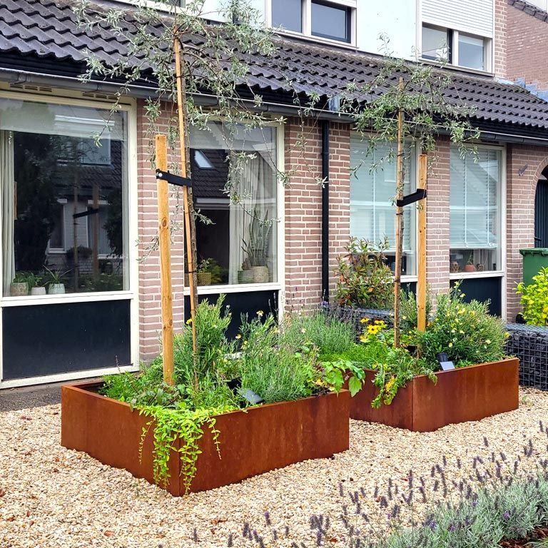 Ζαρντινιέρα από χάλυβα corten Μαϊάμι 120 x 120 cm