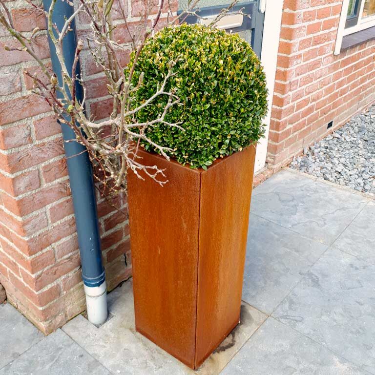 Ζαρντινιέρα από χάλυβα corten Μαϊάμι 30 x 30 cm